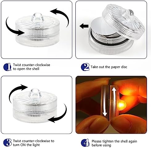 Blue Submersible LED Lights 12 Pack for Vases Pools and Decorations