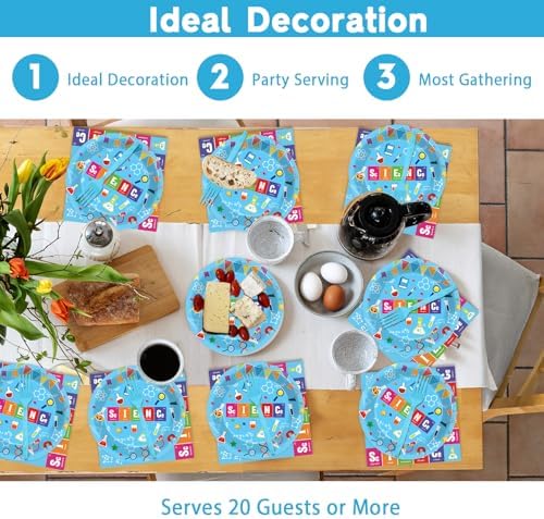 Chiazllta Science Party Tableware Set for 20 Guests