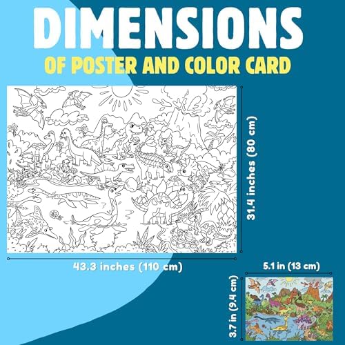 Giant Dinosaur Coloring Poster for Kids