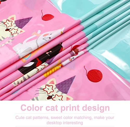Tatuo 3 Pcs Cat Tablecloth Birthday Party Decor Pink Kitten Supplies