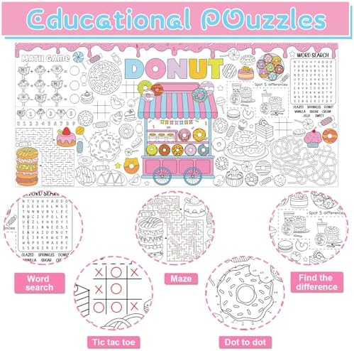 Giant Donut Coloring Poster for Kids
