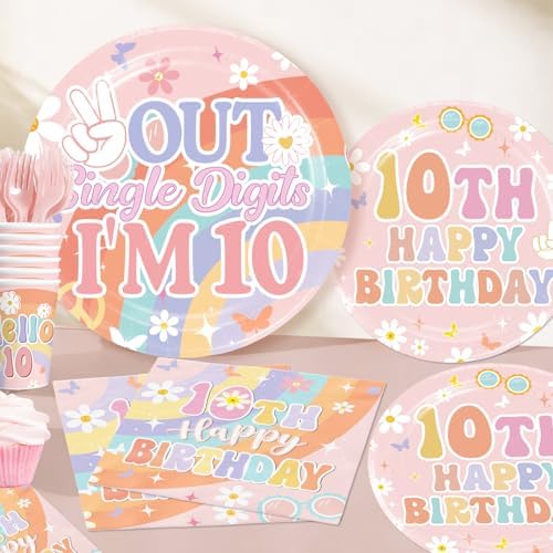 197pcs 10th Birthday Decorations for Girl Party Set