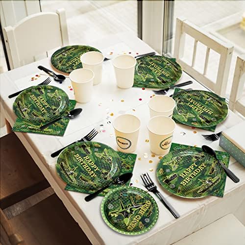 96 Pcs Camouflage Birthday Party Set for 24 Guests