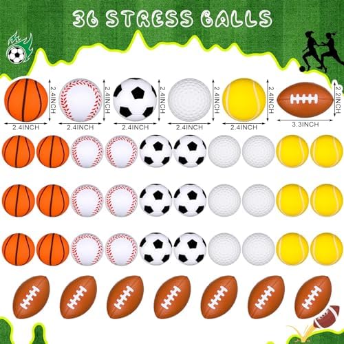 36 Set Valentine Cards with Stress Balls and Clear Pockets