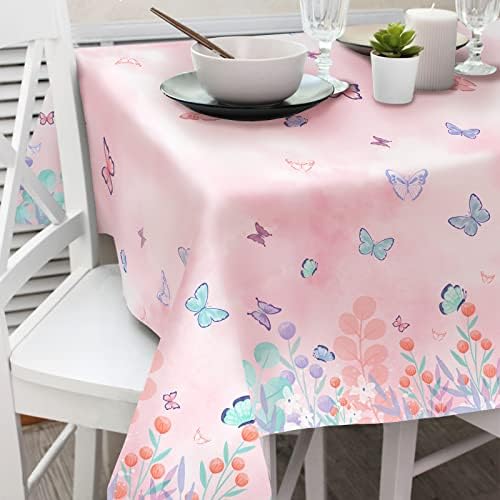 Butterfly Disposable Tablecloth Set of 3 54x108 Inches