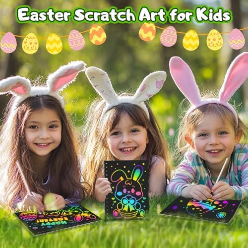 Kids Scratch Art Party Favor Kit 24 Pack Dinosaur