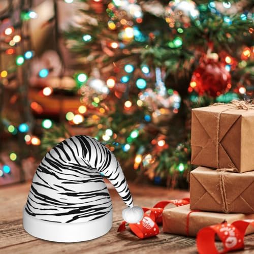 Wavy Lines Stripes Santa Hat for Kids Baby Christmas Hat