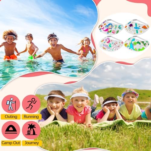 Hercicy 54 Pcs Foam Visors for Kids DIY Crafts