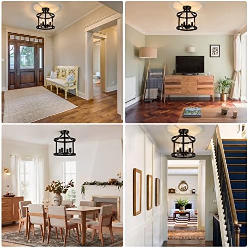 GoBright 4-Light Farmhouse Ceiling Light Fixture