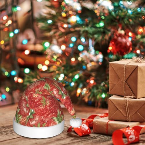 Strawberry Santa Hat Kids Christmas Headwear