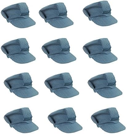 Funny Party Train Conductor Hats 12 Pack