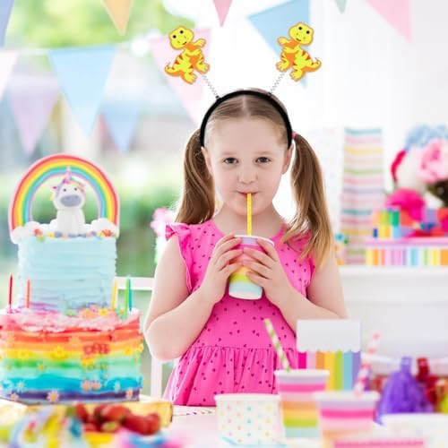 Whaline 6Pcs Dinosaur Dragon Headbands Birthday Party Favors