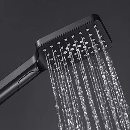 UWEREBFM Handheld Shower Head Black 3-Setting High Pressure