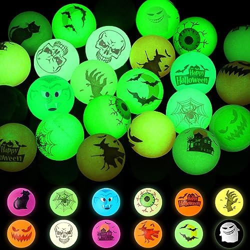 NOVWANG Halloween Bouncing Balls 24Pcs 12 Styles