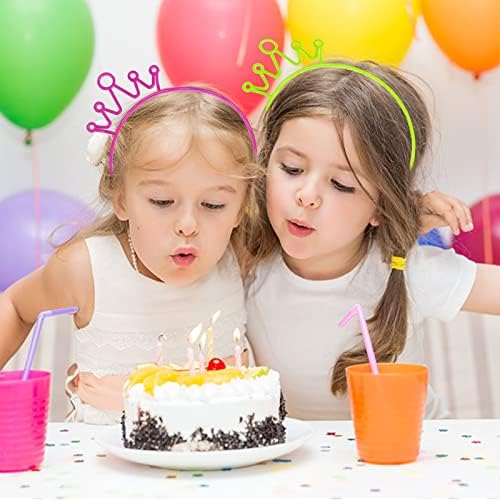 Glow in The Dark Cat Ear Crown Headbands for Birthday Halloween Parties