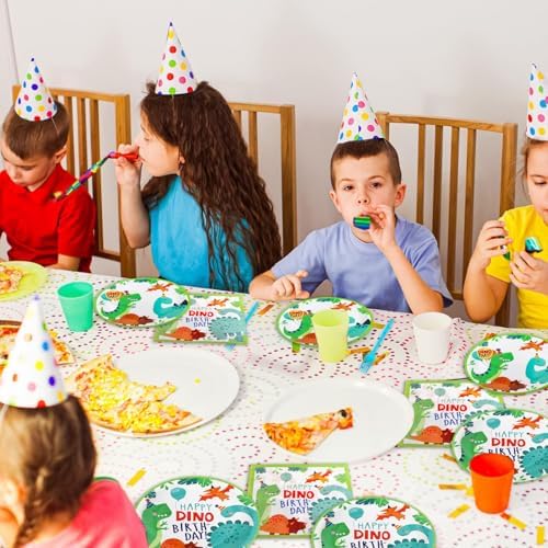 40 Pcs Dino Birthday Supplies Plates Napkins for Kids Party