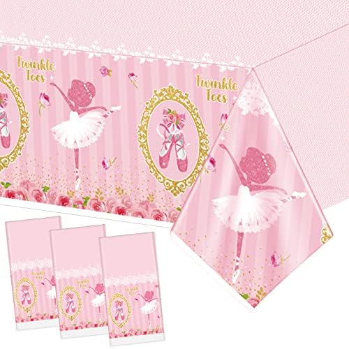 Tegeme 3 Piece Ballerina Tablecloths for Girls