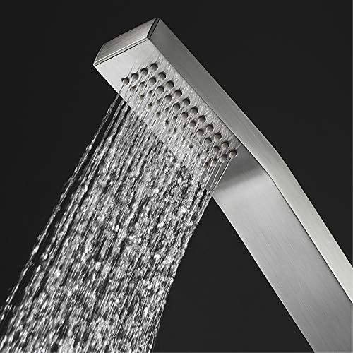 UWEREBFM Handheld Shower Head High Pressure Rain Spray Brass Universal Hand Held Showerhead Brushed