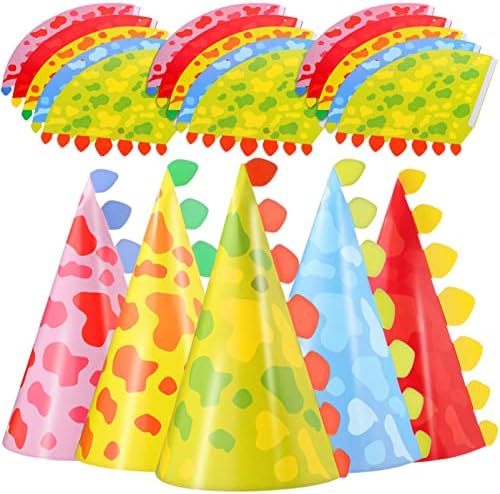 Toyvian 30pcs Dinosaur Party Hats for Kids Birthday Celebrations