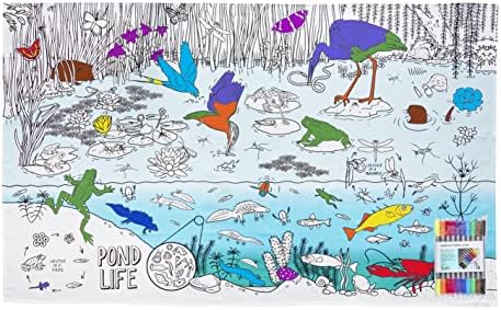 Eatsleepdoodle Coloring Wildlife Tablecloth for Kids