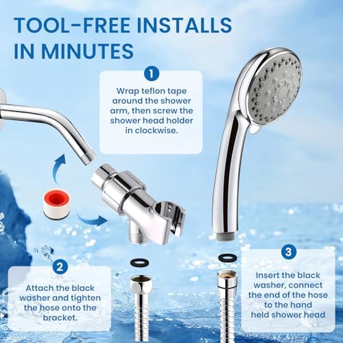 Axioblis 5 Function High Pressure Handheld Shower Head