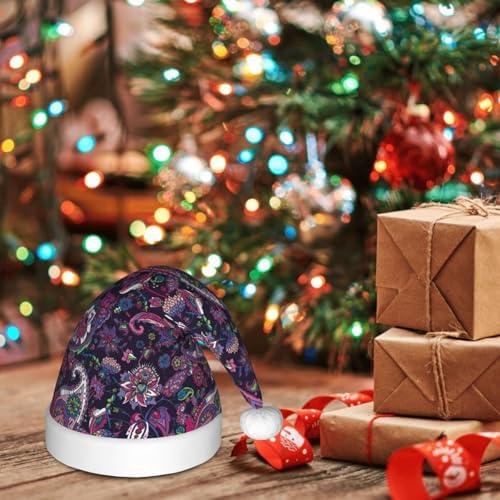 Traditional Oriental Paisley Santa Hat for Kids