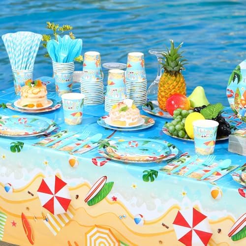 452 Pcs Summer Beach Party Decorations Set