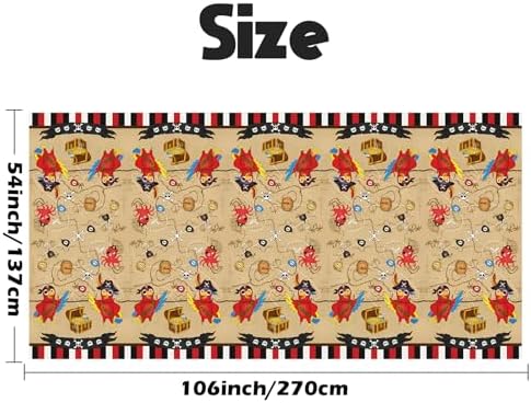 WERNNSAI Pirate Party Tablecloth 54 x 108