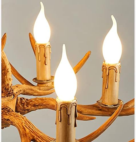 Retro Antler Chandelier 4 Lights Deer Horn Ceiling Light Fixture