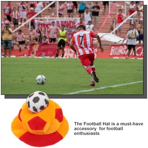 LUOZZY Soccer Party Hats Plush Football Hat for Festival Events