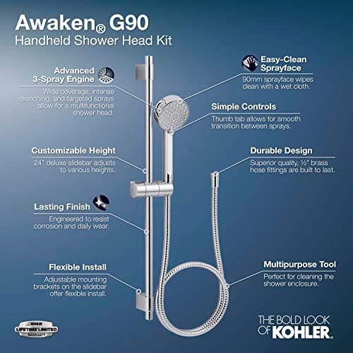 KOHLER Awaken G90 Handheld Shower Head Kit