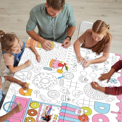 Giant Donut Coloring Poster for Kids