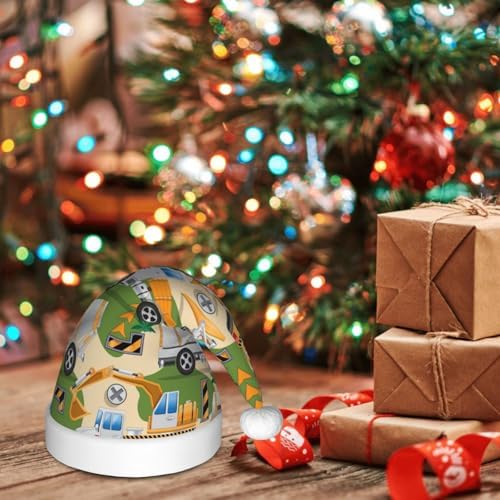 Construction Machinery Santa Hat for Kids Christmas Headwear