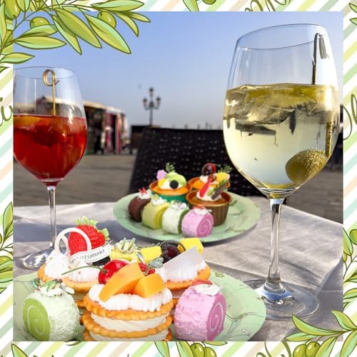 Zhehao 96 Pcs Martini Party Plates Cups Forks Set
