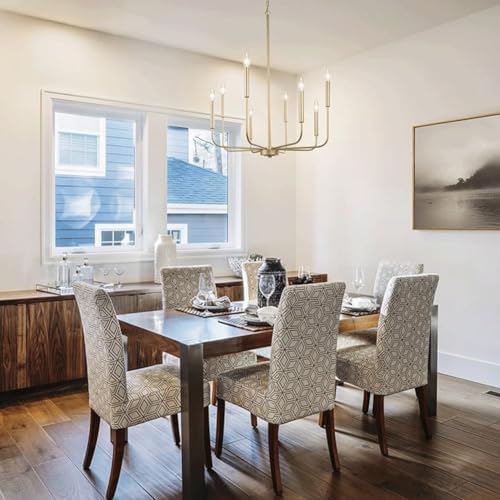 Modern Farmhouse Candle Chandelier with Industrial Design