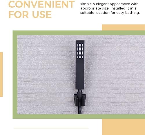 Hand Held Shower Bracket with Two Slots Matte Black