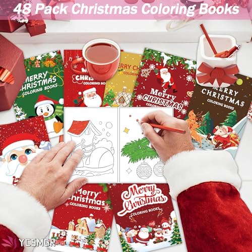48 Pack Christmas Coloring Books for Kids