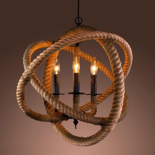 Whse of Tiffany 3-Light Rope Enclosed Chandelier