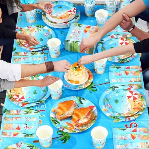 452 Pcs Summer Beach Party Decorations Set