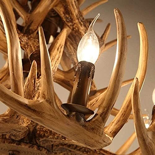 Rustic Resin Antler Chandelier with 9 E14 Lights