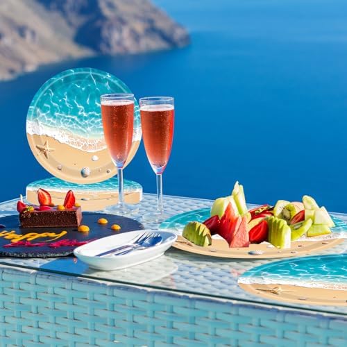 40Pcs Beach Plates and Napkins Party Set