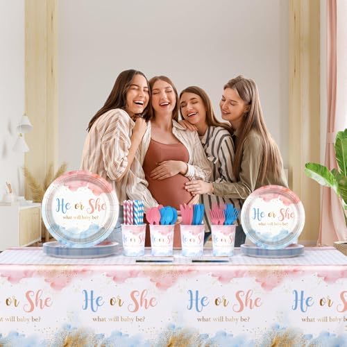 AIBIIN 194 PCS Gender Reveal Decorations Set