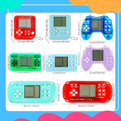 48 Pack Mini Video Game Keychain Party Favors