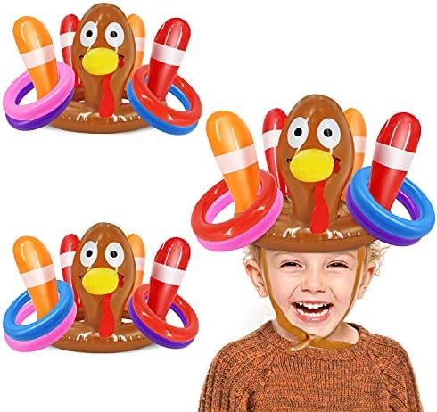3 Pack Thanksgiving Ring Toss Games for Kids and Family