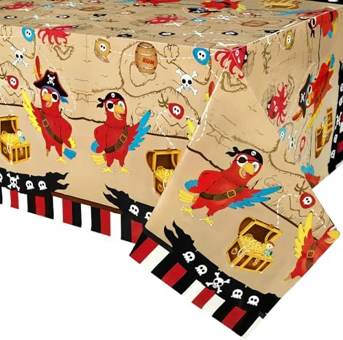 WERNNSAI Pirate Party Tablecloth 54 x 108
