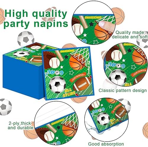 ZOIIWA Sports Themed Party Tableware Set