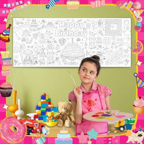 Disposable Kids Coloring Tablecovers for Birthday Parties