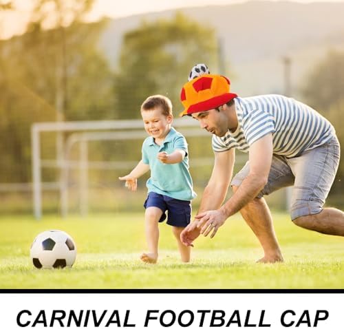 LUOZZY Soccer Party Hats Plush Football Hat for Festival Events