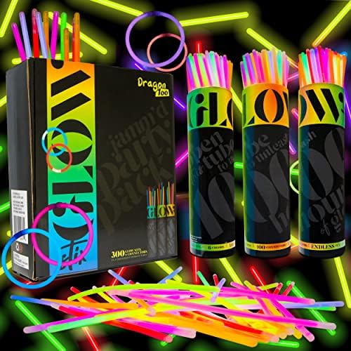 Dragon Too 300 Glow Sticks and Connectors Bulk Pack