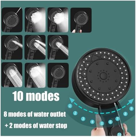 NATTCO Filtered Shower Head with 10 Spray Modes Handheld